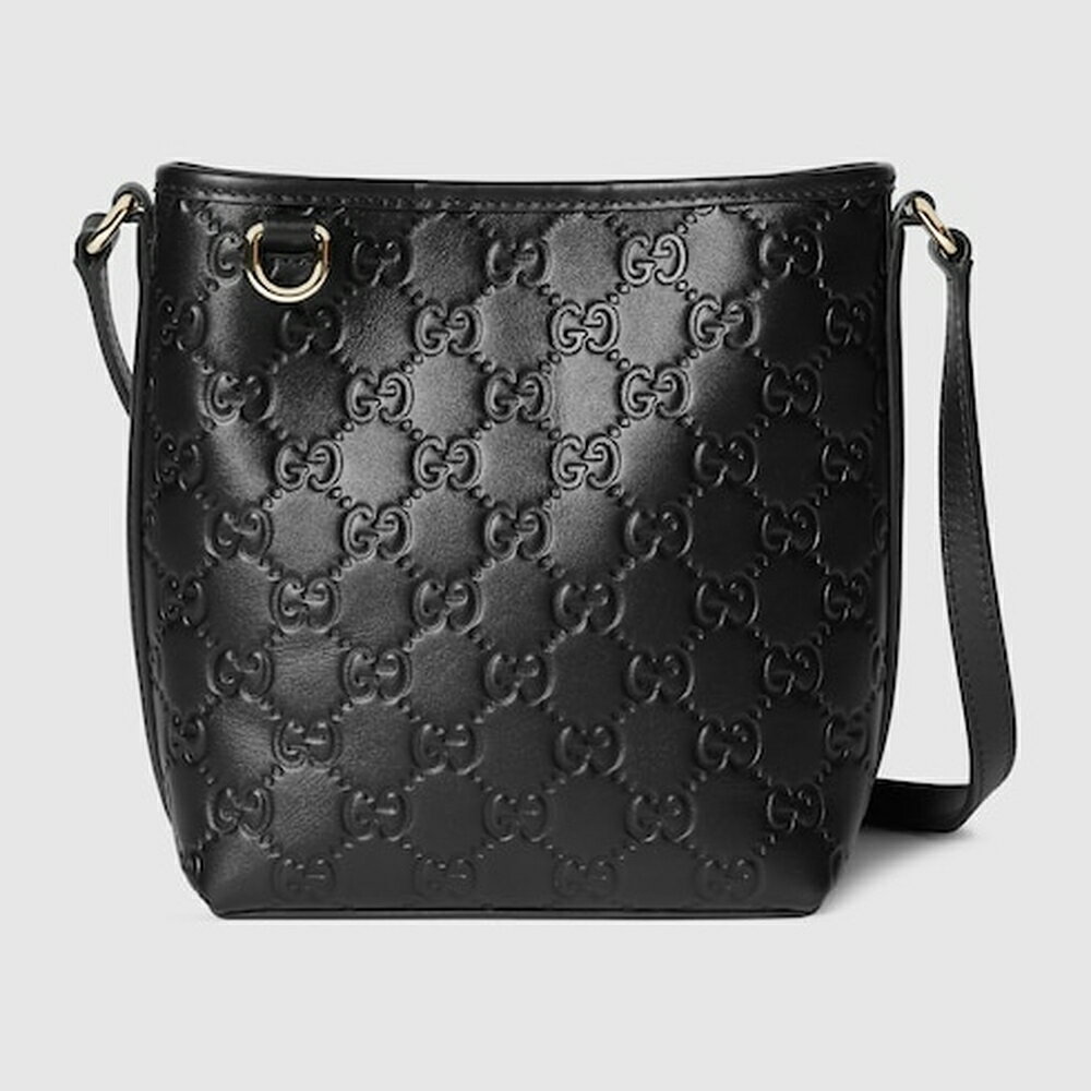 グッチ GUCCI レディース GGエンブレム ナノ バケットバッグ【ブラック GGレザー 】【送料無料】【正規品】