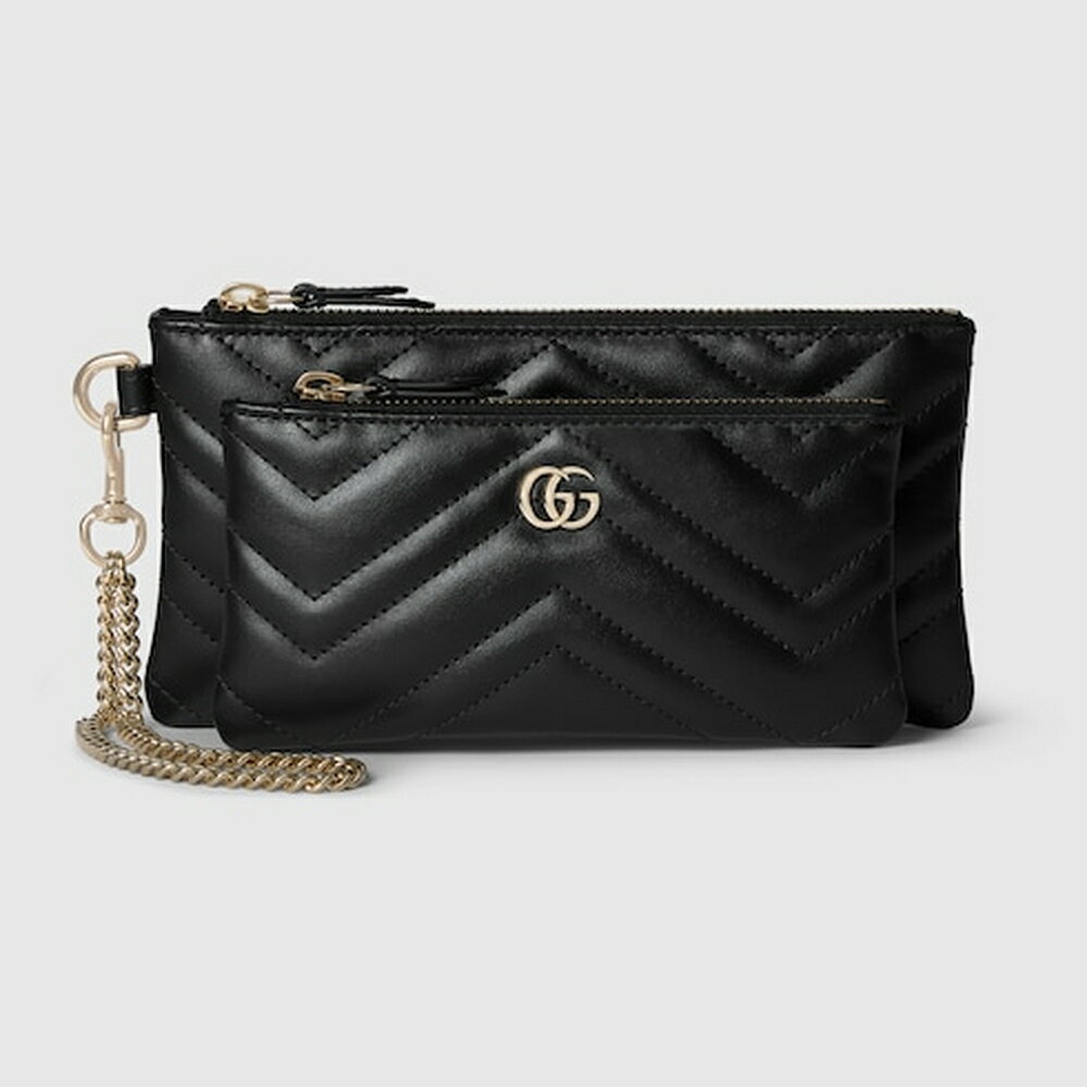 グッチ GUCCI レディース ダブルG チェーン付き スモール ポーチ【送料無料】【正規品】