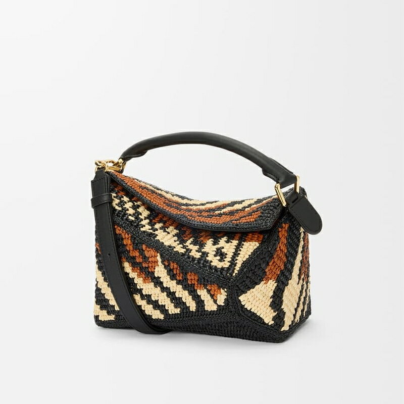 ロエベ LOEWE 2025春夏 レディース パズルエッジ バッグ スモール【ブラック/ハニーゴールド 】【送料無料】【正規品】