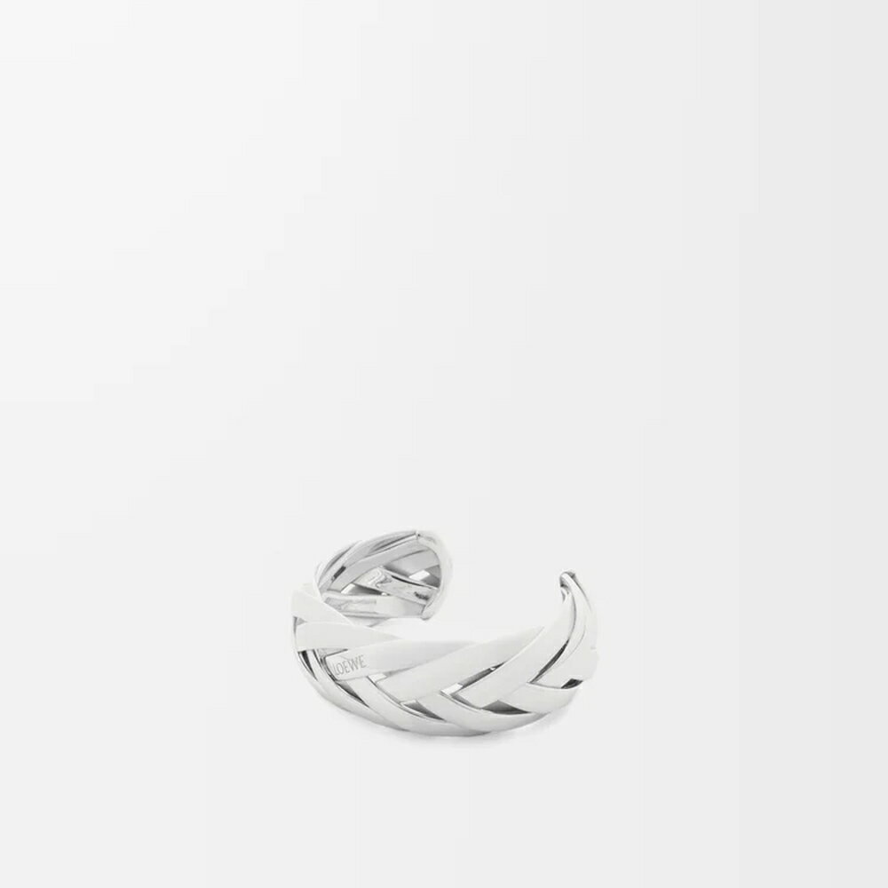 ロエベ LOEWE レディース ブレイデッド カフス ラージ【シルバー 】【送料無料】【正規品】