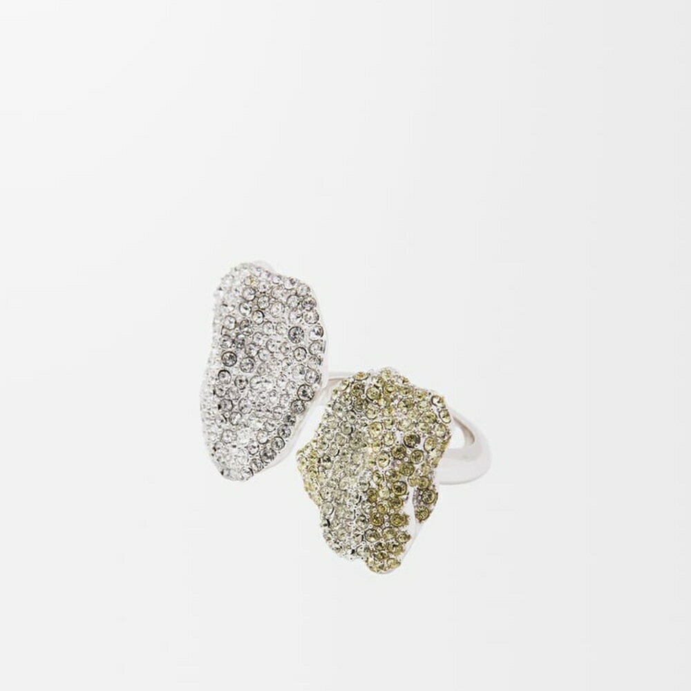 ロエベ LOEWE レディース グリッターフラグメント ダブルリング【シルバー/クリア/ペールイエロー 】【送料無料】【正規品】