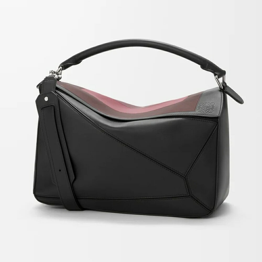 ロエベ LOEWE 2025秋冬メンズ パズルバッグ ラージ【ブラック/バーガンディー 】【送料無料】【正規品】