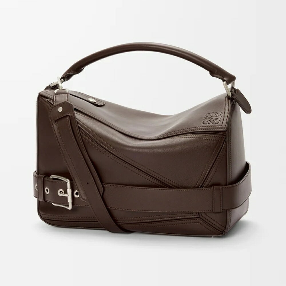 ロエベ LOEWE 2025秋冬メンズ パズル バイカー バッグ ラージ【ダークブラウニー 】【送料無料】【正規品】
