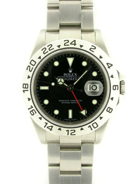 ROLEX　ロレックス　エクスプローラーII　16570　ブラック文字盤　Z番　{中古A1ランク}