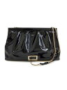 VALENTINO GARAVANI ショルダーバック&クラッチバック ブラック パテントレザー 美品 【中古】