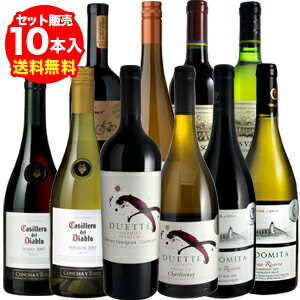 【ハイクラス赤白】チリワイナリー 飲み比べセット10種セット（代引手数料・クール代別途）