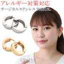 ゆうパケット送料無料 ピアス SUS316L サージカルステンレスニッケルフリー サークル フープ ライン フープピアス フープ フック フックピアス レディース 華奢 チェーン 極細 ゴールド シンプル ギフト プレゼント 金属アレルギー
