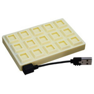《送料無料》裸族の板チョコ／ミルクホワイト CENTURY/センチュリー/ハードディスクケース[CRIC25U2WT]2.5インチSATA専用USB2.0接続シリコンHDDケース！板チョコにそっくりな、シリコンタイプの外付けHDDケースです