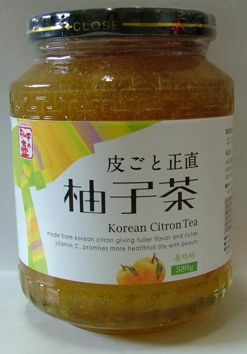 【本場韓国のゆず茶】三和ゆず茶580g夏はアイスで、冬はホットで！皮ごと入った本格柚子茶！