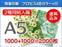 A5クリアファイル印刷1000枚+1000枚=2000枚