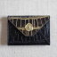 SAN HIDEAKI MIHARA MAIL EMBOSSING MINI WALLET BLACK