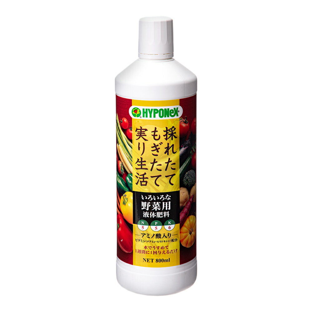 ハイポネックス　いろいろな野菜用　<strong>液体肥料</strong>　アミノ酸入り　800ml　ベランダ菜園　家庭菜園【HLS_DU】　関東当日便