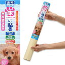 簡易梱包 はがせるタイプ ペット床保護シートS 透明 46×100cm 犬 猫 ツメとぎ防止 関東当日便