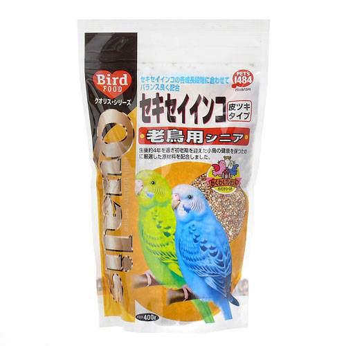 クオリス　セキセイインコ老鳥用シニア　400g　鳥　フード　餌　えさ　種　穀類　関東当日便...:chanet:10222705