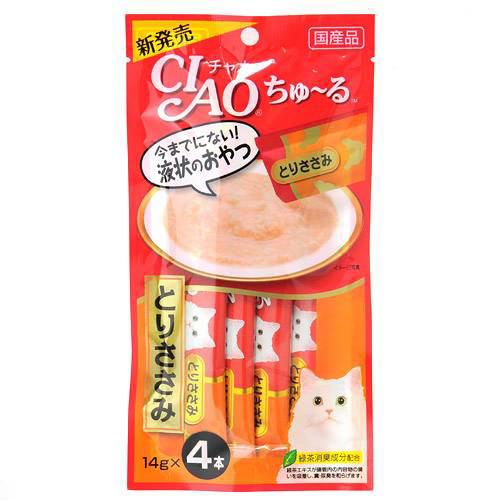 CIAO（チャオ）　ちゅ〜る　とりささみ　14g×4本　お買い得6袋入り　猫　おやつ　CIAO（チャオ）　関東当日便CIAO（チャオ）　食べやすい液状のおやつ！