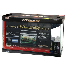 GEX　ラピレスRV60GT　LEDセット　60cm<strong>水槽セット</strong>　照明・フィルター・ヒーター付き　お一人様1点限り【HLS_DU】　関東当日便