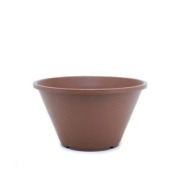 陶鉢（すえはち）　寄型　360　きん茶（φ36×H20．0cm・9L）【関東当日便】軽量！スイレン・蓮・金魚・メダカに！