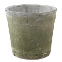 アンティークポット 直径25×23cm 白 モスポット トール バラ オリーブ 鉢 関東当日便