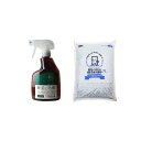 国産猫砂 青色に変わる固まる紙の猫砂7L + プーキープロケア ハンドスプレー 400ml 関東当日便