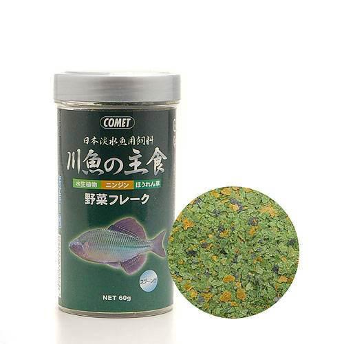 コメット　日本淡水魚用飼料　川魚の主食　野菜フレーク　60g【関東当日便】【HLS_DU】