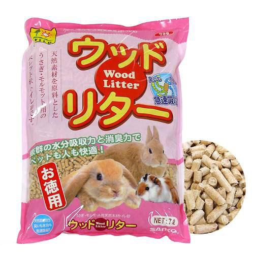 三晃商会　SANKO　ウッドリター　お徳用　7L　トイレ砂　天然木材　うさぎ　チンチラ　モルモット　小動物用　関東当日便