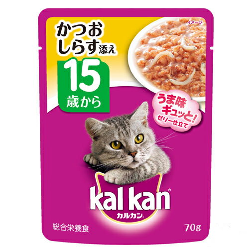 カルカンウィスカス　15歳から　味わいセレクト　かつお　しらす添え　70g【関東当日便】おいしく長寿をサポート！