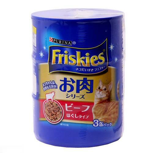 フリスキー缶　お肉シリーズ　ビーフほぐしタイプ　155g×3缶【関東当日便】【HLS_DU】