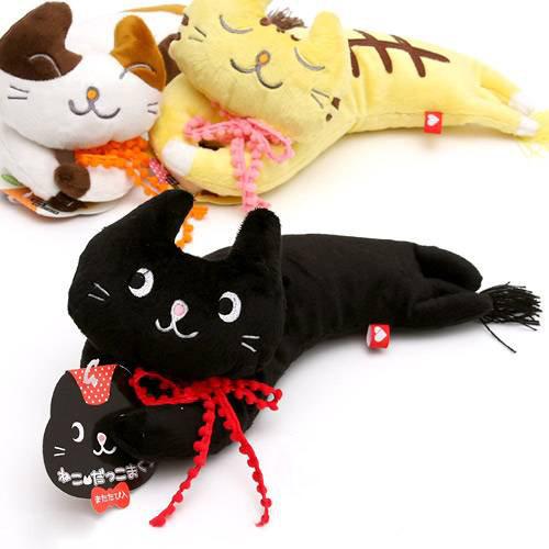 ボンビ　ねこだっこまくら　クロ　猫　猫用おもちゃ　ぬいぐるみ　関東当日便...:chanet:10167719
