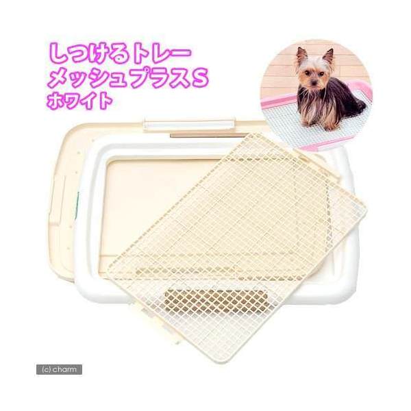 しつけるトレーメッシュプラスS　ホワイト　犬用トイレ　関東当日便...:chanet:10172822