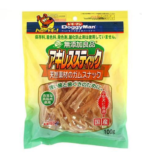 【箱売り】ドギーマン　無添加良品　アキレススティック　100g　お買得24袋【関東当日便】