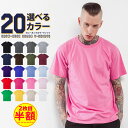 Tシャツ メンズ 半袖 20色 100%綿 無地 綿 プリン...