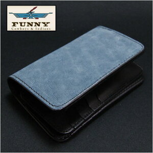 FUNNY/ファニー≪サンセット・ビルフォードエレファント/象トゥベー(濃青)≫SUNSETBILLFOLD/二つ折り/財布/本革/牛革/ウォレット/誕生日/財布/ウォレット/ラッピング【楽ギフ_包装】【送料無料】