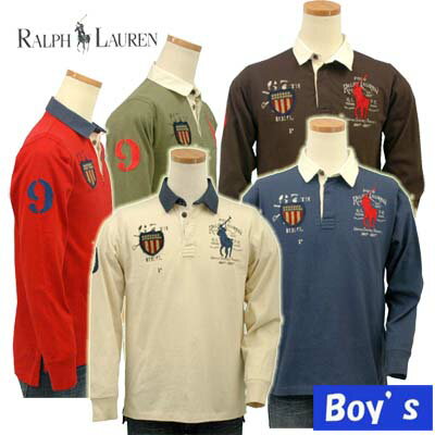 POLO by Ralph Lauren Boy'sビッグポニー& USAフラッグ 長袖 ラガーシャツ【2011-Fall/NewModel】【ラルフローレン ボーイズ】