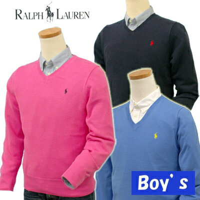 【ラルフローレン】POLO by Ralph Lauren Boy'sPimaコットン Vネックセーター【2011-Winter/NewColor】【ラルフローレン ボーイズ】