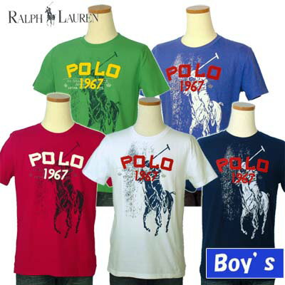 【希望小売価格の半額】POLO by Ralph Lauren Boy'sビッグポニー&アップリケロゴ半袖Tシャツ【2012-Summer/NewModel】【ラルフローレン ボーイズ】 【楽ギフ_包装選択】【円高還元特価】激安 57%オフ【ラルフローレン ボーイズ】