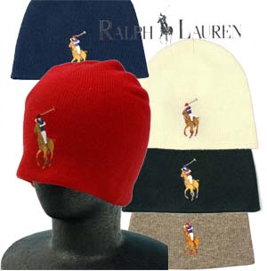 POLO by Ralph Laurenラルフロ-レン メリノウ-ル ビッグポニ- ニットキャップ【ラルフローレン】 