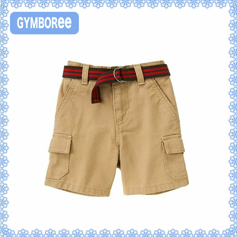 ジンボリー 正規品 Gymboree -9 ベルト付き ベージュ ハーフパンツ チノパン チノ(6M 9M 12M 18M 24M 6ヶ月 9ヶ月 12ヶ月 1歳 1才 2歳 2才 赤ちゃん)(70cm 80cm 90cm 95cm 140097652 Gymboree 男の子用) 激安お買い得セール 【3】