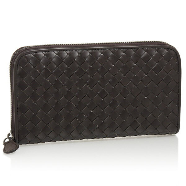 【送料無料】 ボッテガ ヴェネタ 財布 ラウンドファスナー長財布(小銭入れ付) ダークブラウン INTRECCIATO VN 114076 V4651 2040 EBANO BOTTEGA VENETA
