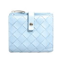 ボッテガヴェネタ BOTTEGA VENETA 財布 レディース 二つ折り財布 アイスブルー 600270 VCPP3 1722 ICE【ミニ財布】