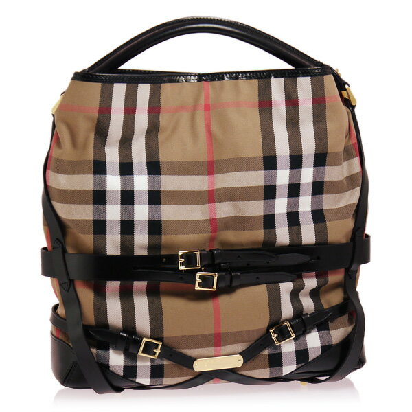 バーバリー レディース 2WAYハンドバッグ ヴィンテージハウスチェック/ブラック MD GOSFORD 3775747 0010T BLACK BURBERRY 【W-S】