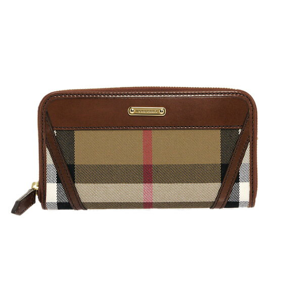 BURBERRY（バーバリー） レディース ラウンドファスナー長財布(小銭入れ付) ダークタン/ハウスチェック LG ZIGGY BHK 3868895 2001T DARK TAN BURBERRY ばーばりー バ-バリ-fs3gmBURBERRY（バーバリー）★ブランドSALE★2013年秋冬コレクション新作