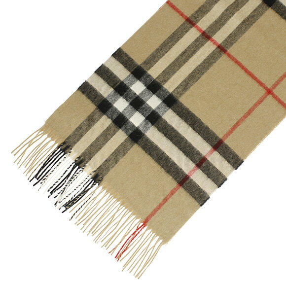 写真付きレビュー】バーバリー BURBERRY カシミアマフラー GIANT ICON