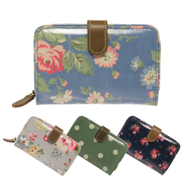 キャスキッドソン 財布 FOLDED ZIP WALLET W/LEATHER O/C [フォールディッドジップウォレット] [全4色] CATH KIDSTON