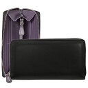 エッティンガー 財布メンズ ラウンドファスナー長財布(小銭入れ付) ブラック/パープル LARGE ZIP AROUND PURSE 2051JR PURPLE ETTINGERえってぃんがー エッティンガ-