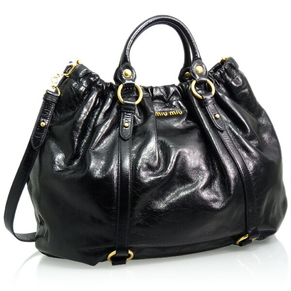 30OFF2010ǯߥ쥯󿷺ߥ奦ߥ奦 RR1708 X72 F0002 VITELLO LUX NERO 2WAY ϥɥХå MIUMIU Luxury Brand Selection