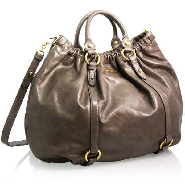 30OFF2010ǯߥ쥯󿷺ߥ奦ߥ奦 RR1708 X72 F0572 VITELLO LUX ARGILLA 2WAY ϥɥХå MIUMIU Luxury Brand Selection