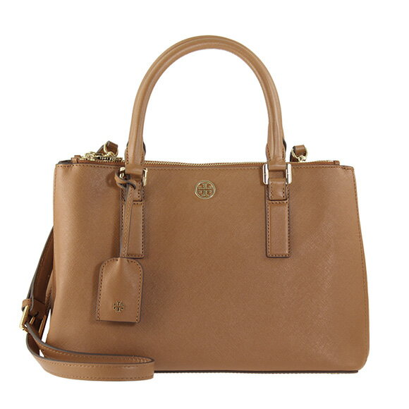 トリーバーチ TORY BURCH バッグ ROBINSON [ロビンソン] レディース 2WAYトートバッグ ROBINSON MINI DOUBLE-ZIP TOTE ブラウン 31149772 200 LUGGAGE