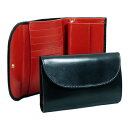 Whitehouse Cox/ホワイトハウスコックス 三つ折り財布（小銭入れ付） ブラック / レッド THREE FOLD PURSE S7660 BLACK / REDWhitehouse Cox/ホワイトハウスコックス★初売りタイムセール★