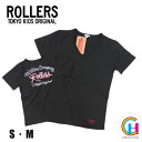 【2018春夏新作】ROLLERS JACKET NT ROLLERS VNECK PK-TEE MEN No.NT05-MT-912 ローラーズ【あす楽対応・メール便可】(子供服/日本製/MADE IN JAPAN/ストリート系/カッコイイ/女の子/男の子/半袖/Tシャツ/お揃い/パパ用/黒/ブラック/Vネック )