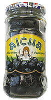 ギリシャ風ブラックオリーブ（種付、塩とオリーブオイル漬） 230gBlack Olive Greek Style/Olive Noir facon Grece (Aicha, Morocco)